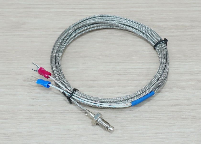 3M Cable หัวเกลียว M6x1.0 K Type Thermocouple 0-400C Sensor Probe