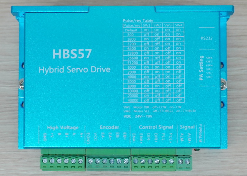 HBS57 Closed-Loop Hybrid Stepper Motor Drive With RS232 Port