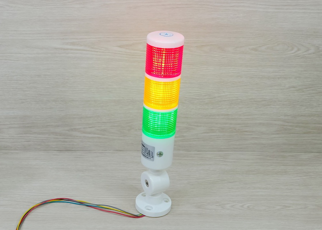 LED 12-24V DC (BEM-X-50-3U-D) Stack Alarm LED Indicator Lamp (Red, Yellow, Green, มีเสียง ไม่กระพริบ)