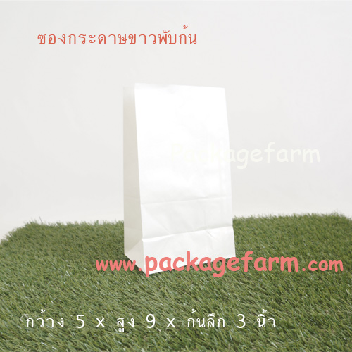 ซองกระดาษบาง มีก้นและข้าง ขนาด 5" x 9" x ก้นและข้าง 3" (B3)