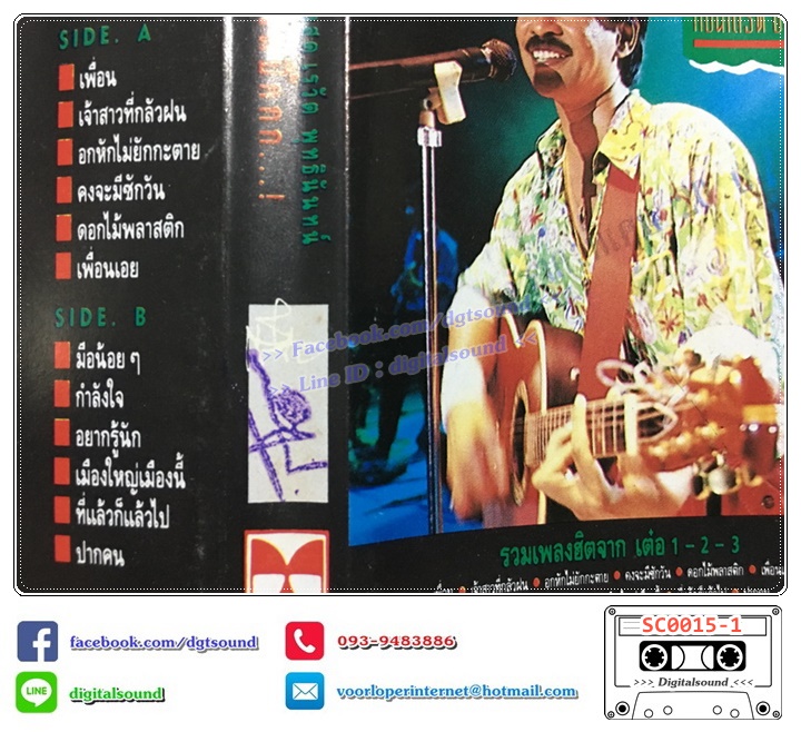 เทปคาสเซ็ท เต๋อ เรวัต พุทธินันทน์ อัลบั้ม บันทึกการแสดงสด เรวัต พุทธินันทน์ คอนเสิร์ตปิ้กกก...!