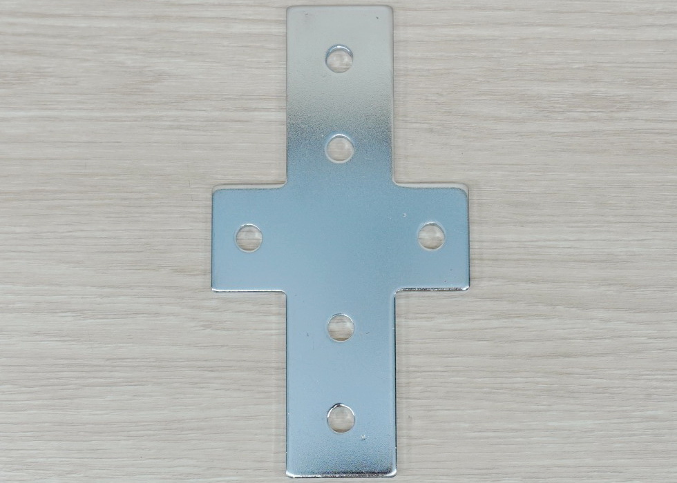 Cross Shaped Steel Joint Plate 6-Hole สำหรับ Series 40 Alu-Profile