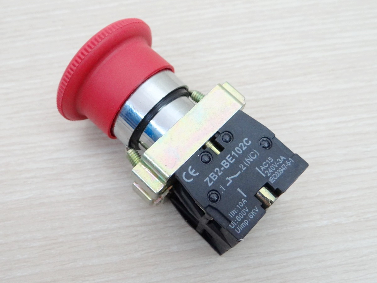 XB2-BS545 Contact Twist Reset Emergency Stop Push Button Switch 22mm 1NC/1NO