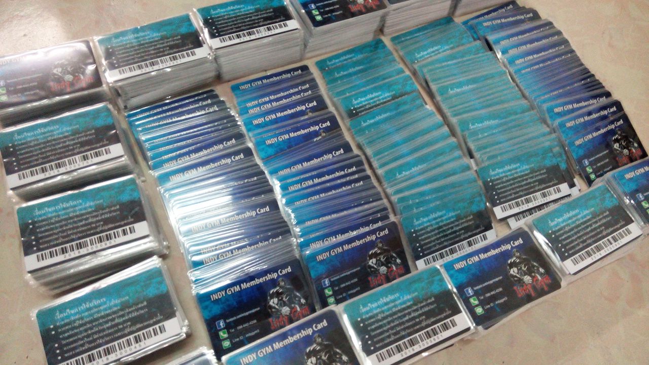 บัตรตัวอย่าง บัตรฟิตเนต บัตรยิม บัตรคลับ ออกกำลังกาย