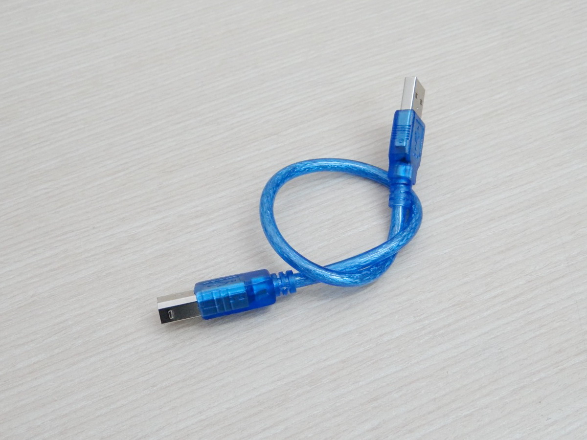 30cm USB 2.0 to USB 1.1 (Male-Male) Data Transfer Cable Transparent Blue