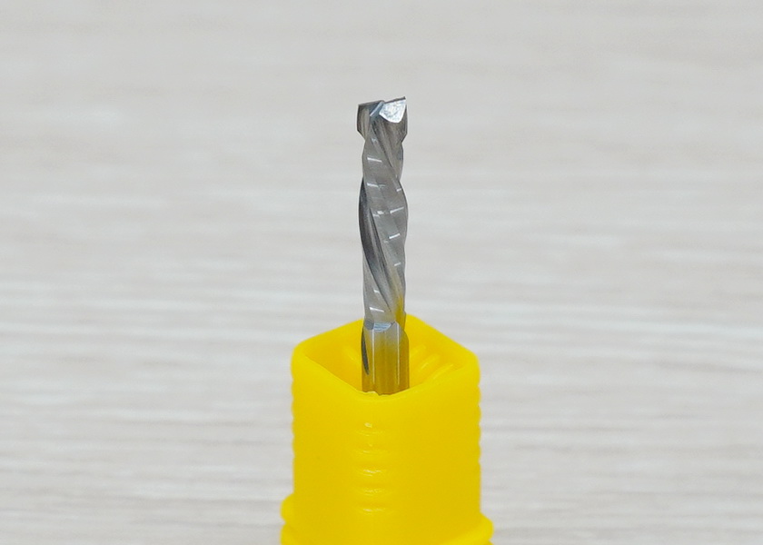 Double-Edged Compound Milling Cutter 3.175x3.175x15mm Blade Spiral Carbide เกรด 3A