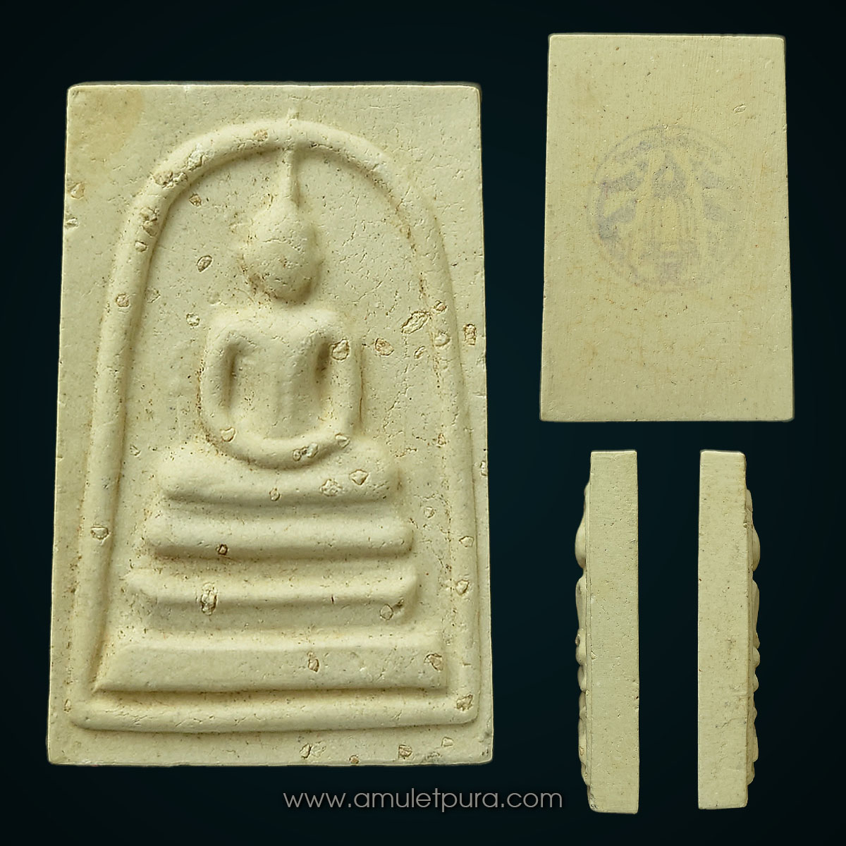 พระสมเด็จวัดระฆัง ชุดกรรมการเบญจภาคี โรยผงเก่า รุ่น141 ปี มหามงคล ปี56 วัดระฆังโฆสิตาราม (คณะ2) กรุงเทพฯ (1 ชุด มี 5 พิมพ์ หลังปั้มตราวัดระฆัง)