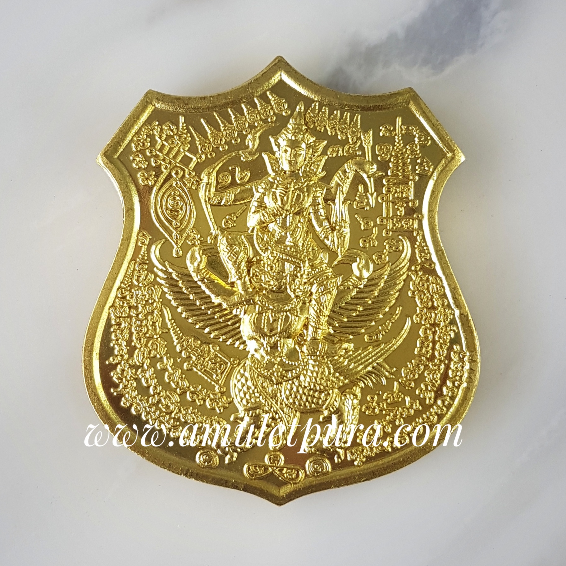 เหรียญนารายณ์ปราบจักรวาลหลังหนุมานนิ้วเพชร(ทองฝาบาตร)รุ่นแรก ไหว้ครูปี55 หลวงพ่อชู วัดทัพชุมพล จ.นครสวรรค์