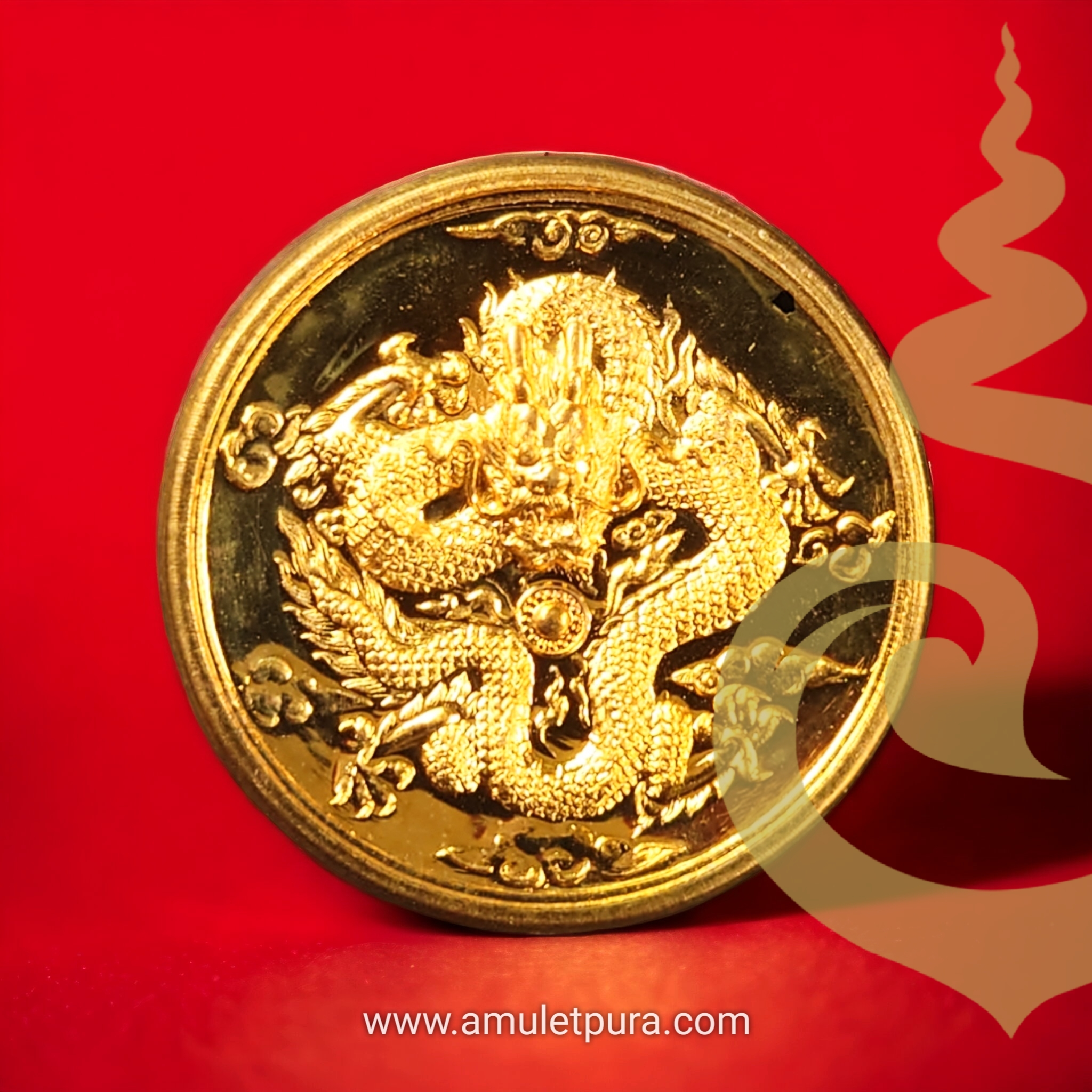 เหรียญพญามังกรทองจักรพรรดิ์ (ทองมหาชนวน 3 ซม.) ปี55 เจ้าคุณธงชัย วัดไตรมิตรวิทยาราม เยาวราช กรุงเทพมหานคร (มีโค้ด ตว51)