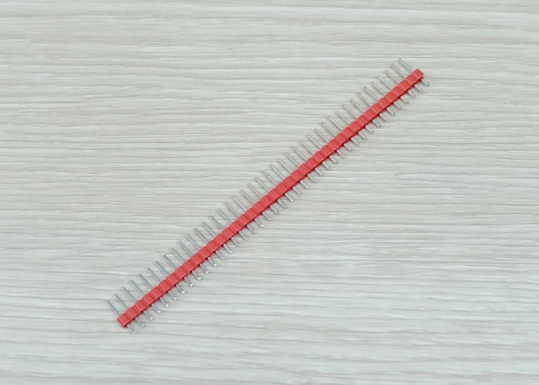 Pin Header - Red ตัวผู้ขาสั้น 2.54 mm แถว 40 Pin (แพ็ค 20 แถว)