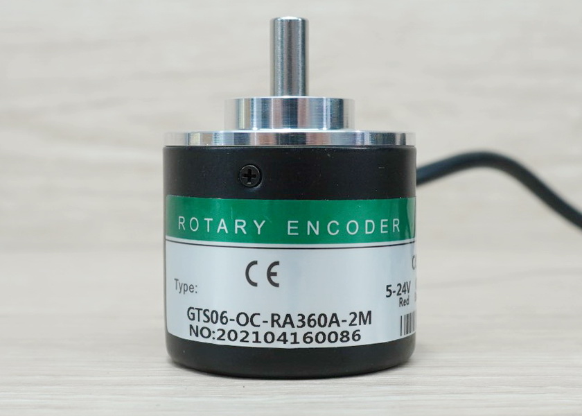 360P/R Rotary Encoder (GTS06-OC-RA360A-2M) Shaft 6mm, NPN, 5-24VDC, Cable 2M