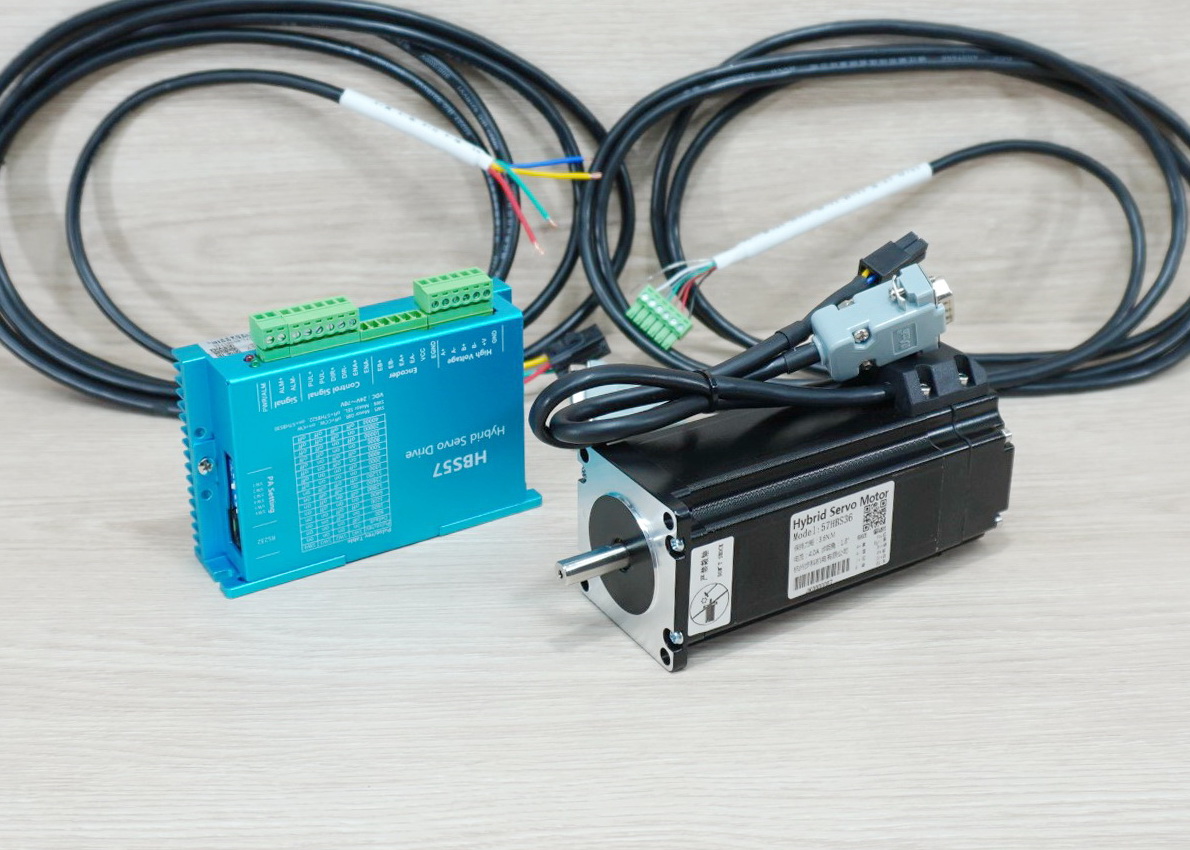 Hybrid Closed-Loop Stepper Motor (Nema23) 57HBS36 แรงบิด 3.6N.m 4A Shaft 8mm + HBS57 Driver