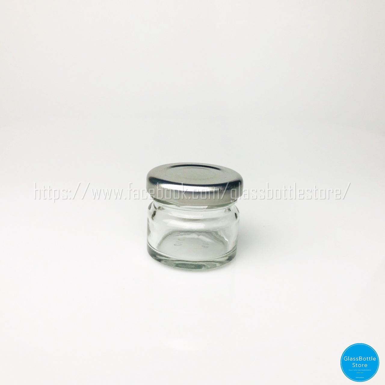 ขวดแก้ว แยม 30ml ฝาเกลียวล็อคสีเงิน