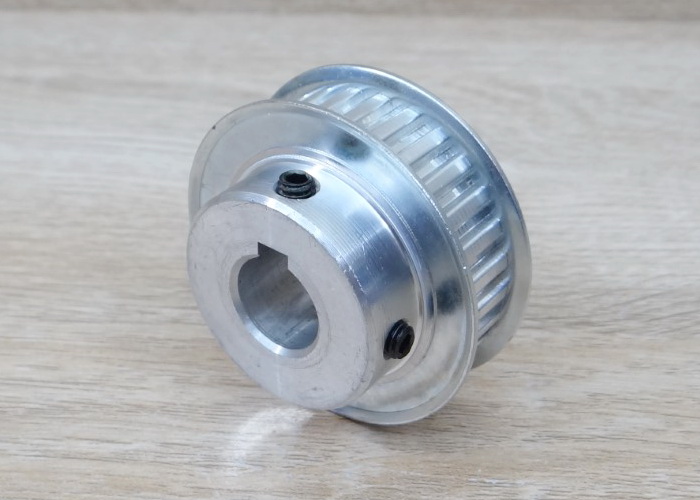 XL-10mm, 28 Tooth Timing Pulley Aluminum - 14mm + Key Hole 5mm