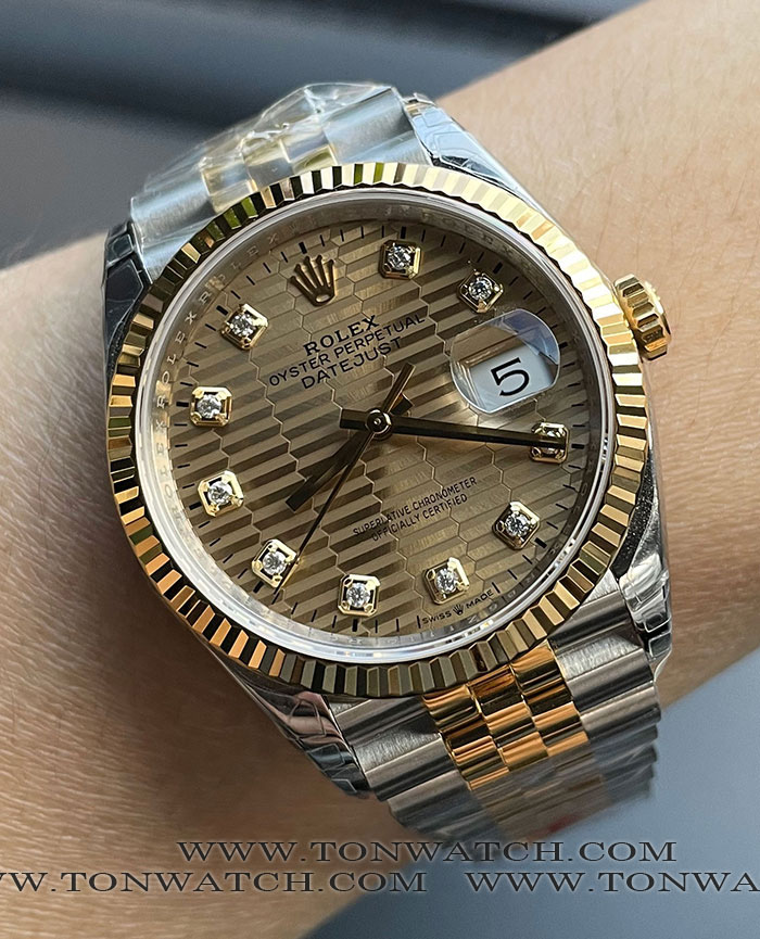 ROLEX DATEJUST 36 MM. YELLOWGOLD VSF