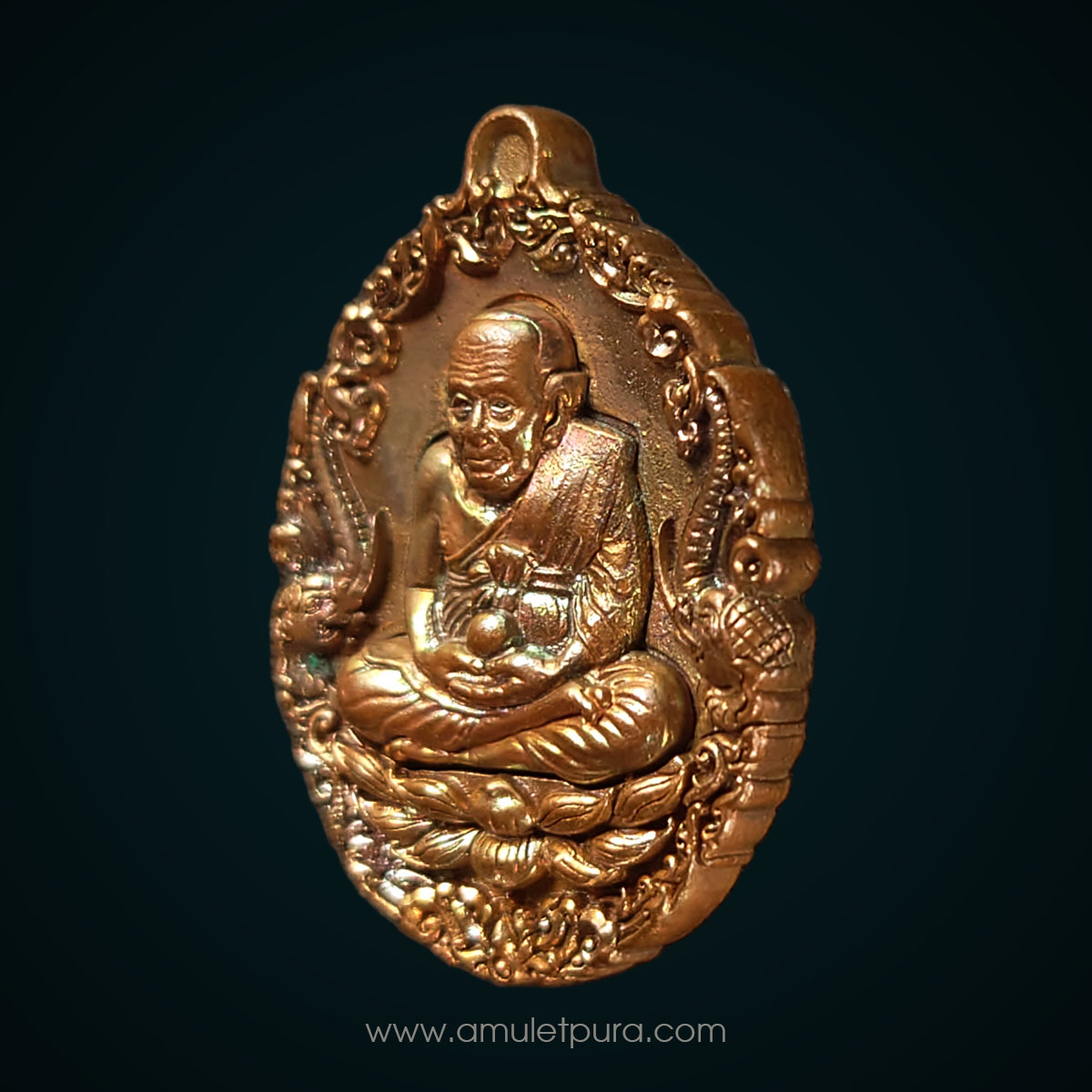 เหรียญหล่อหลวงปู่ทวดบรรจุกริ่ง เนื้อทองแดงผิวไฟ รุ่นเปิดโลกเศรษฐี58 วัดพระมหาธาตุฯ จ.นครศรีธรรมราช (ตอกโค้ด หมายเลข 1873)