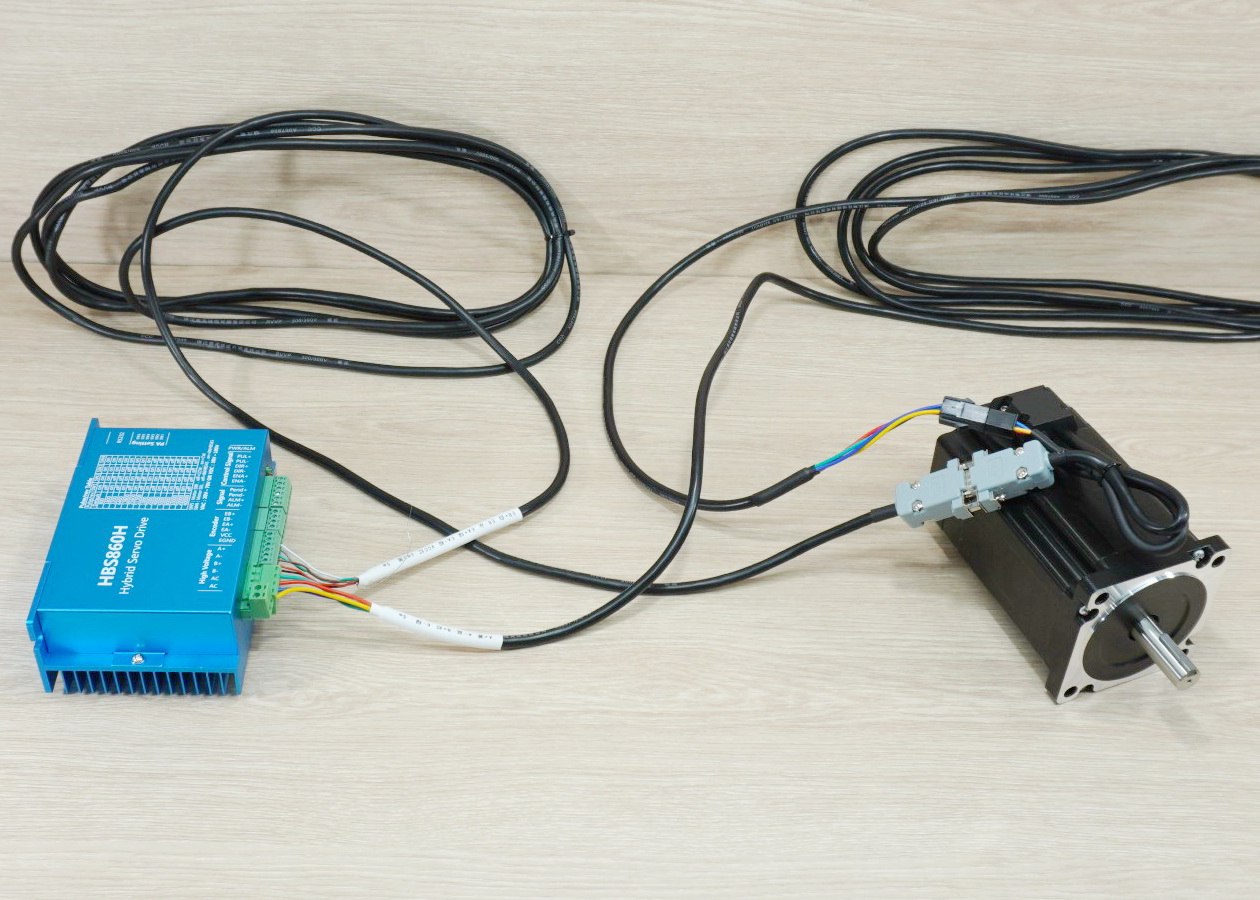 Hybrid Closed-Loop Stepper Motor (Nema34) 86HBS85 แรงบิด 8.5N.m 5.6A Shaft 14mm + HBS860H Driver