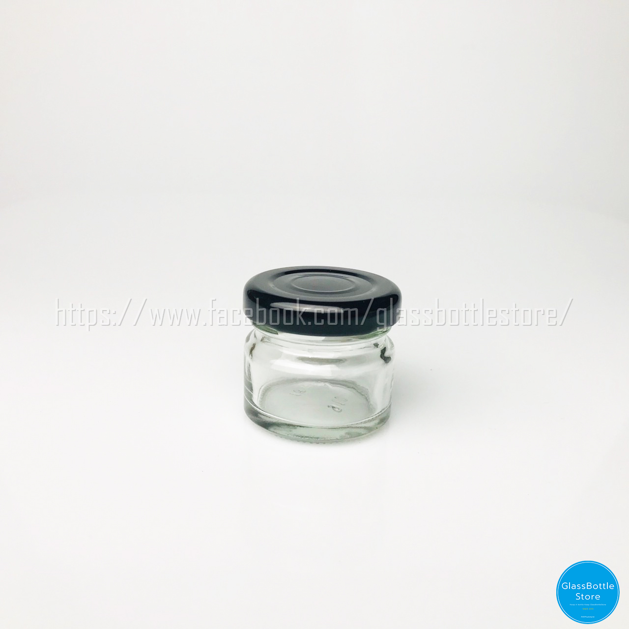 ขวดแก้ว แยม 30ml ฝาเกลียวล็อคสีดำ