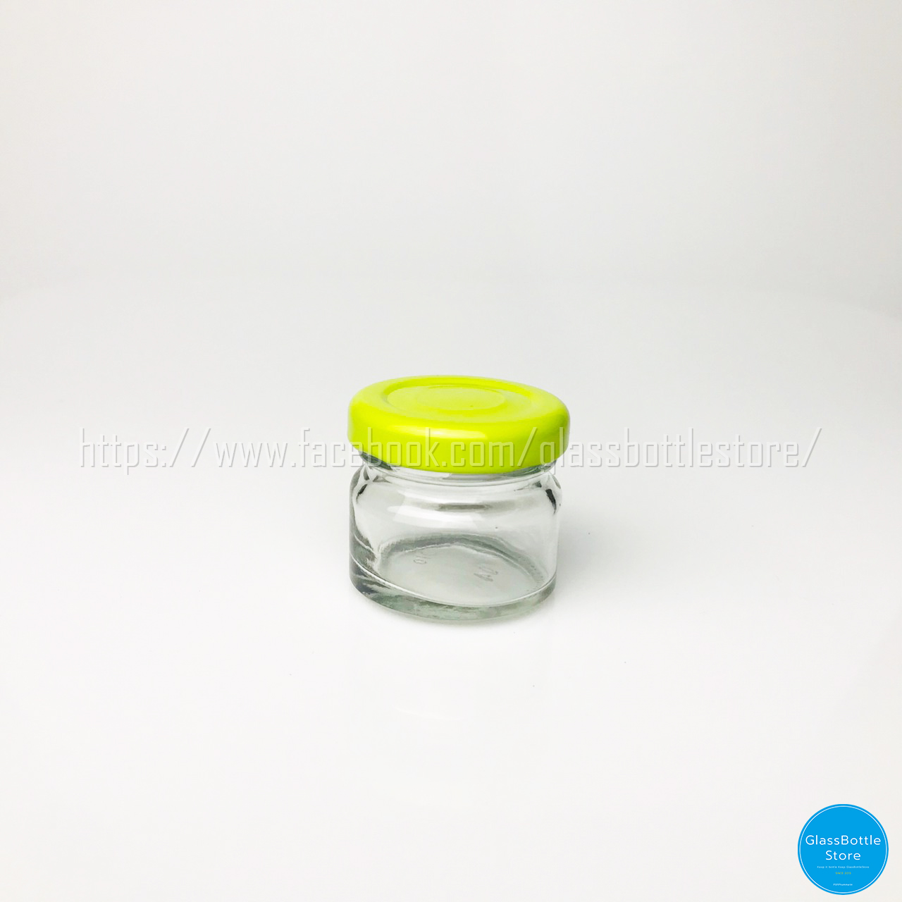 ขวดแก้ว แยม 30ml ฝาเกลียวล็อคสีเขียว