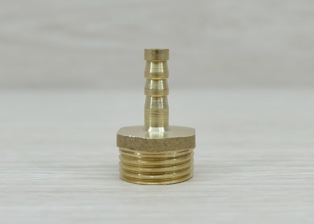 Male Thread 1/2BSP (20.5mm) to Straight Barb Tail 6mm Brass Connector