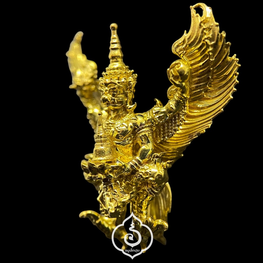 พญาครุฑ (เนื้อทองระฆังศรัทธา) รุ่นเสาร์5 เงินไหลมา ปี63 วัดพระมหาธาตุวรมหาวิหาร จ.นครศรีธรรมราช (มีโค้ด)