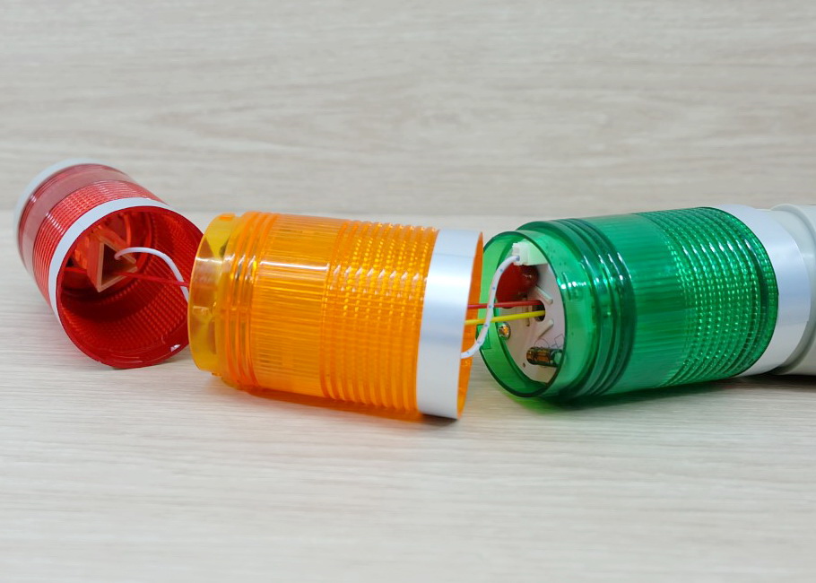 LED 24V DC (NY-505-3T) Tower Lamp Alarm light (Red, Yellow, Green, ไม่มีเสียง ไม่กระพริบ)