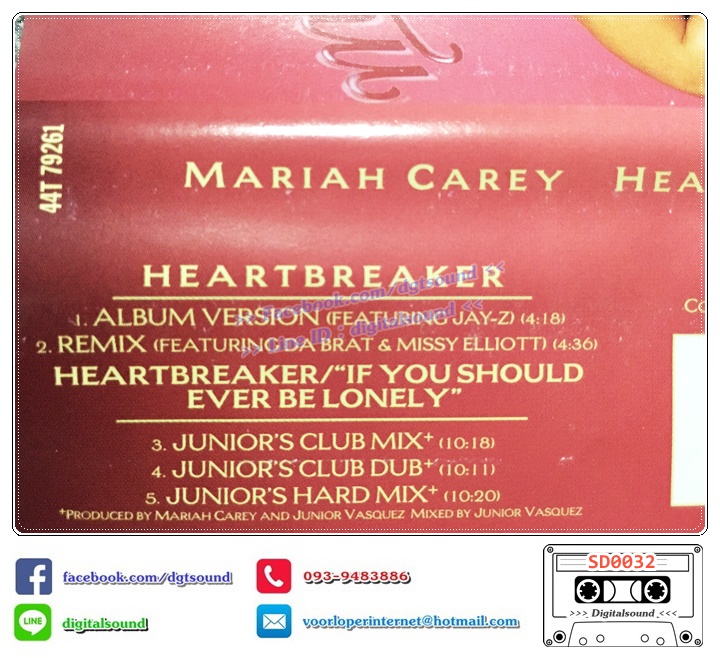เทปคาสเซ็ท MARIAH CAREY อัลบั้ม heartbreaker