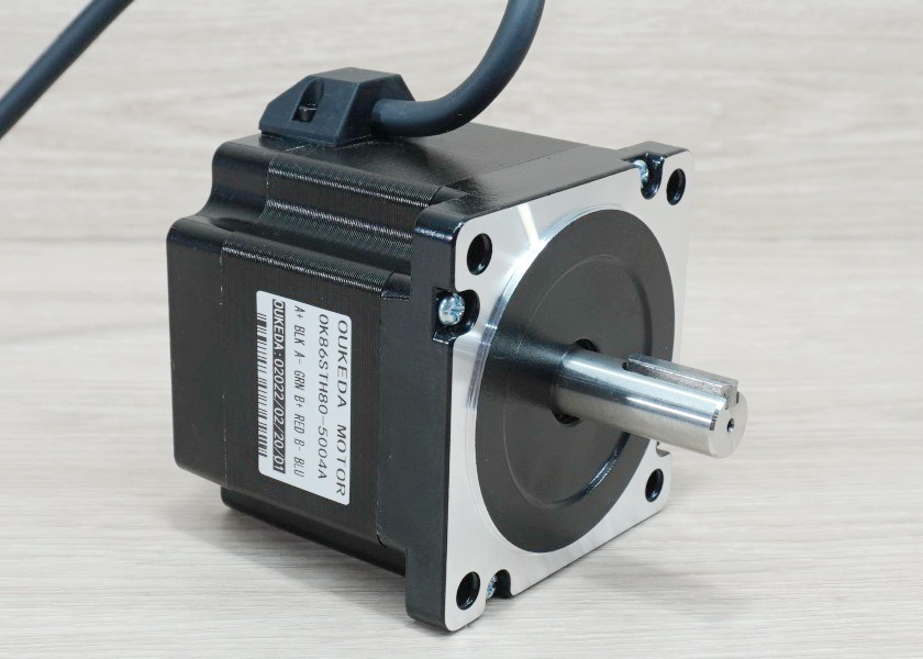 OUKEDA - Stepper Motor (Nema34) แรงบิด 4.6N.m 5A Shaft 14mm (OK86STH80-5004A)