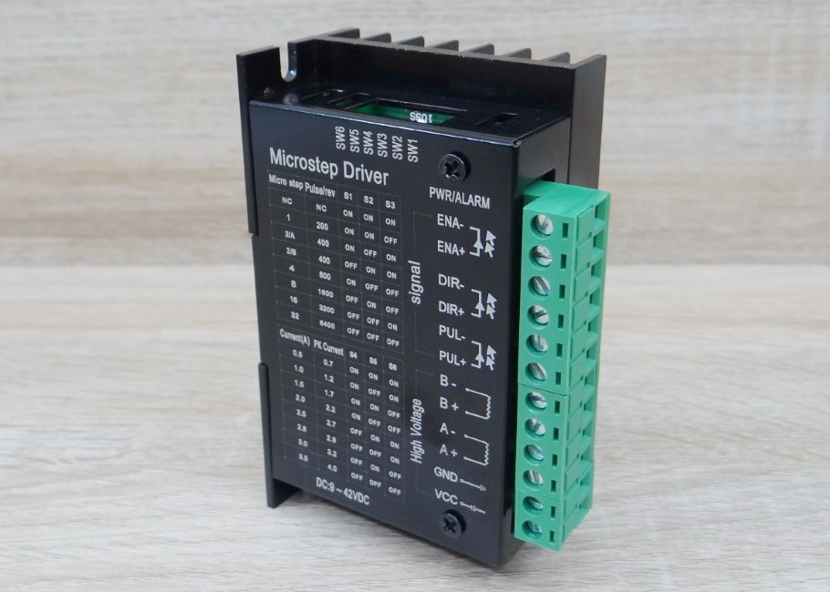 TB6600 Microstep Driver Peak 4A, 9-42 VDC [Aluminum Cover] 2-Phase