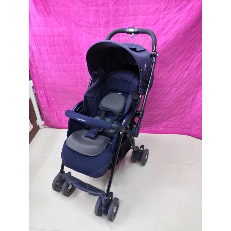 combi รถเข็น combi white label diaclasse auto cass egg shock xy 600 สีน้ำเงิน สุดหรู สภาพนางฟ้า