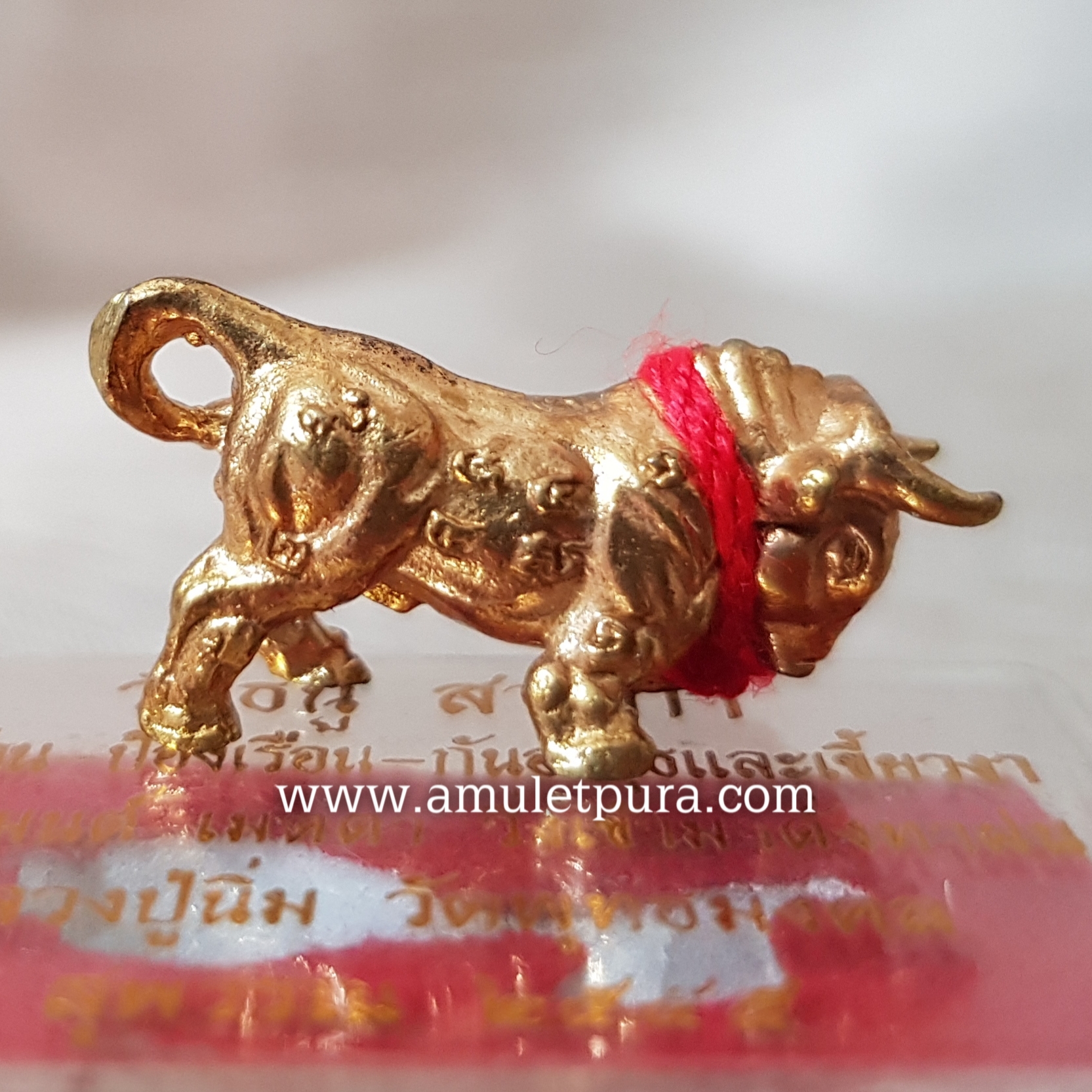 วัวธนูสาลิกา (เนื้อทองผสมชนวนพระกริ่ง) ปี55 หลวงปู่นิ่ม วัดพุทธมงคล จ.สุพรรณบุรี (ตอกโค้ด)