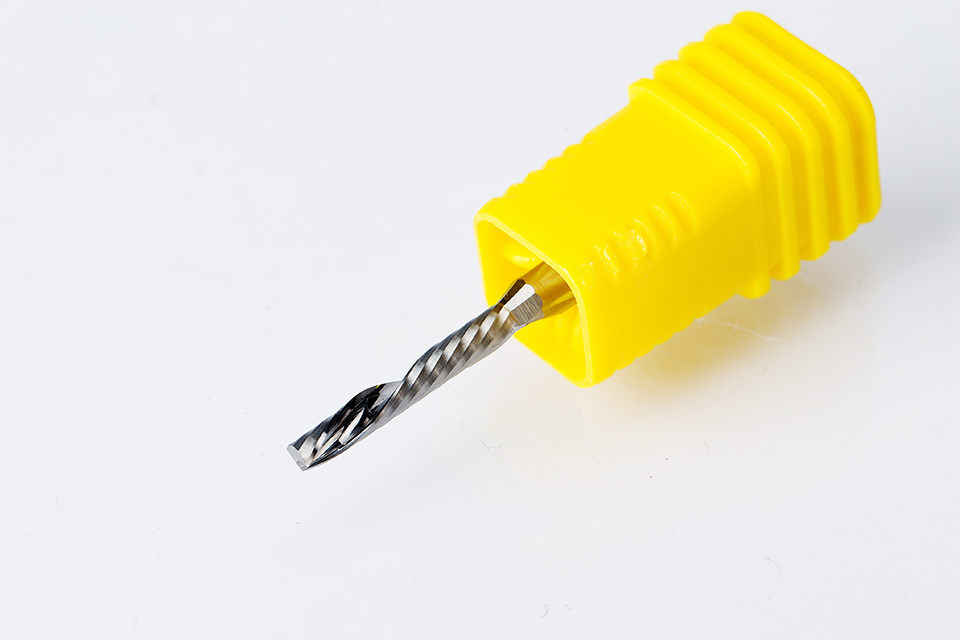 Wood/Acrylic - 3.175x3.175x22mm Single Flute Bit Carbide End Mill (SHKxCEDxCEL) เกรด 3A