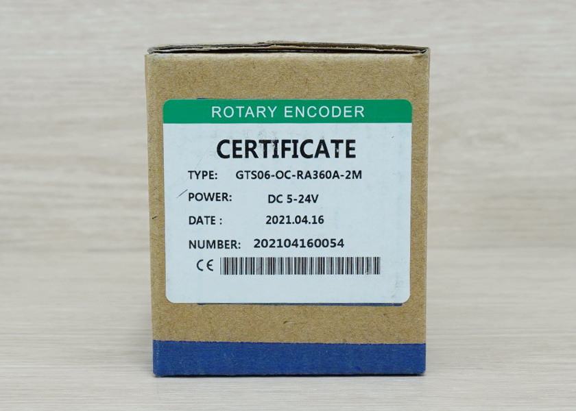360P/R Rotary Encoder (GTS06-OC-RA360A-2M) Shaft 6mm, NPN, 5-24VDC, Cable 2M