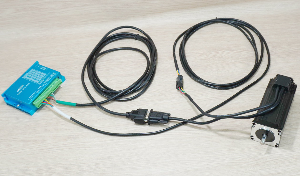 Hybrid Closed-Loop Stepper Motor (Nema23) 57HBS36 แรงบิด 3.6N.m 4A Shaft 8mm + HBS57 Driver