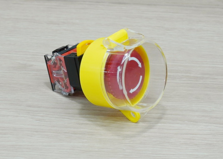 F22-06 Emergency Stop Switch Translucent Protection Cover Dia.22mm