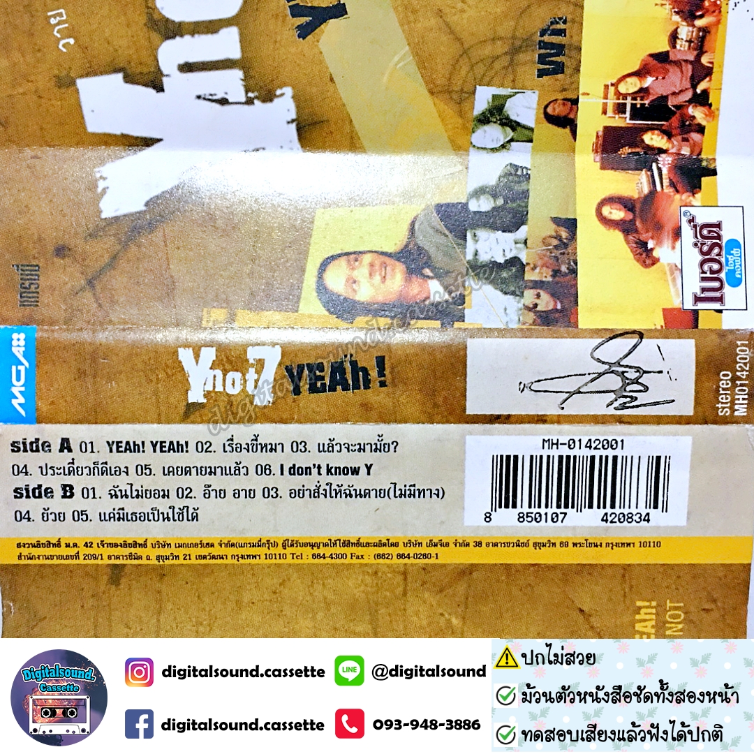 เทปคาสเซ็ท Y not 7 อัลบั้ม Yeah