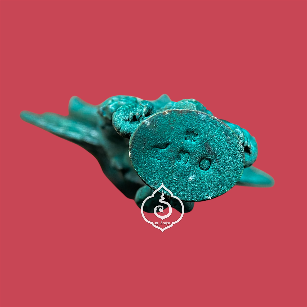 พระนารายณ์ทรงครุฑ รุ่นแรก รุ่นดวงเศรษฐี (เนื้อสำริดเคลือบบลูแพลดดินัม) ปี60 หลวงพ่อสิน วัดละหารใหญ่ จ.ระยอง (มีโค้ด หมายเลข 430)