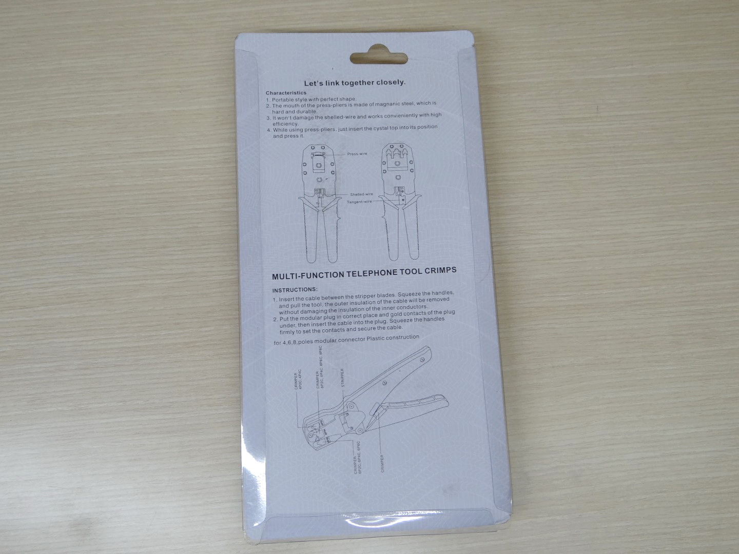 HT-315 Crimping Pliers 4p 7.65mm / 6p 9.65mm / 8p 11.68mm Network Connector