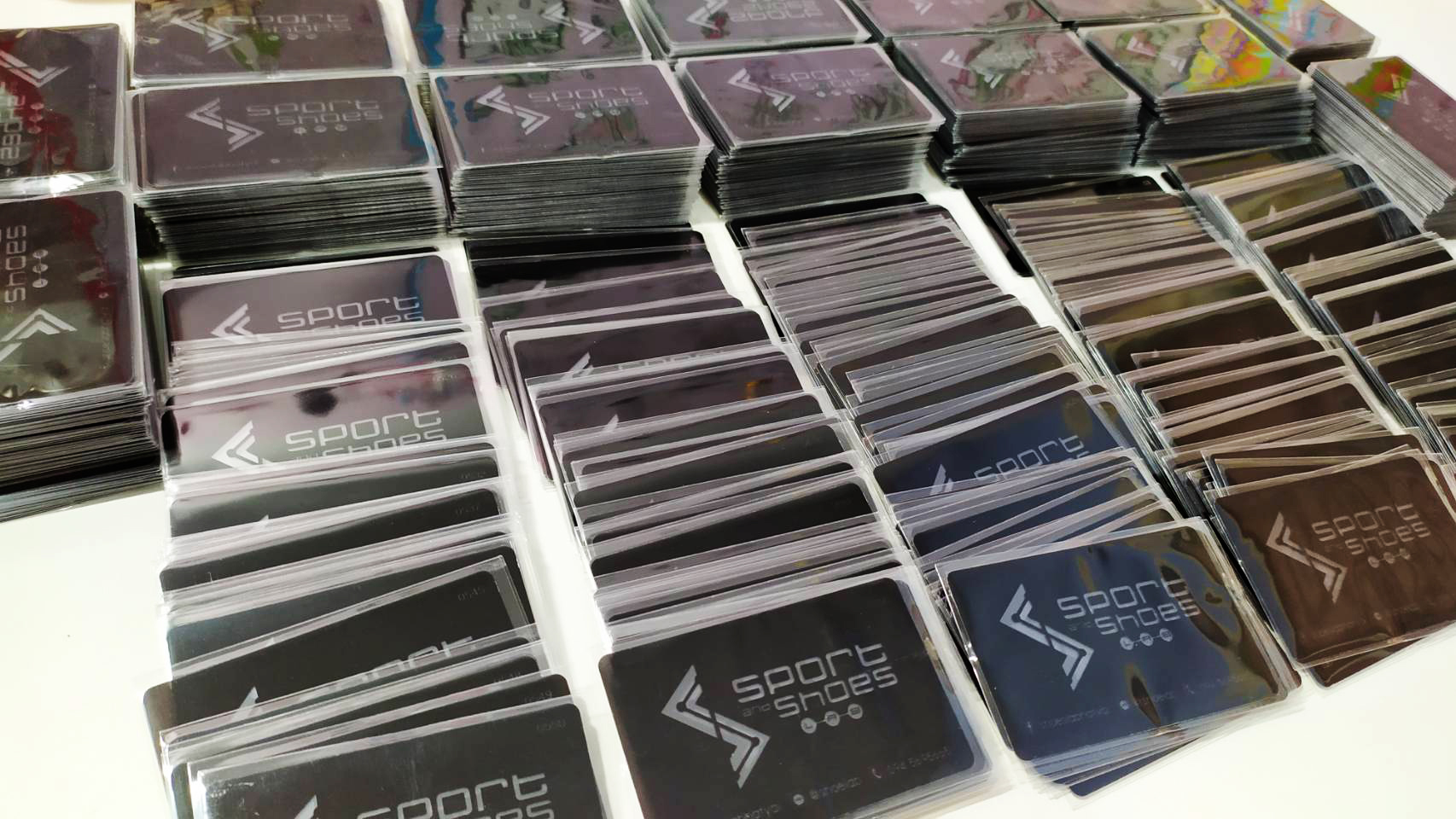 บัตรพลาสติกใส 2.8x 5.4 cm บัตรสมาชิกใบเล็ก บัตรใสใส่พวงกุญแจ