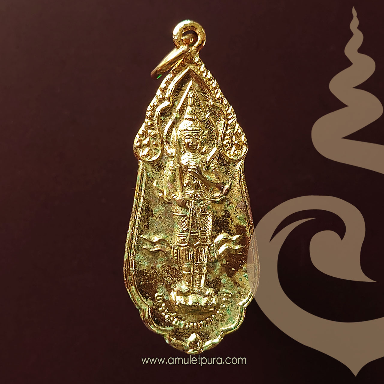 เหรียญพระสยามเทวาธิราช หลัง นวม. ยันต์เจ้าคุณนรฯ ปี15 เนื้อกะไหล่ทอง กรรมการ วัดเทพศิรินทร์ กรุงเทพฯ