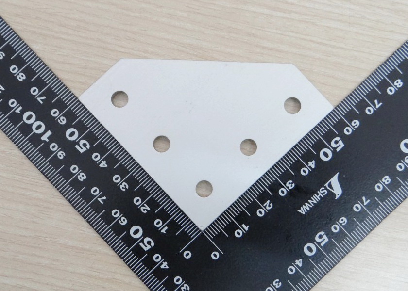 White L-90 degree joint plate 5-Hole สำหรับ Series 20 Alu Profile