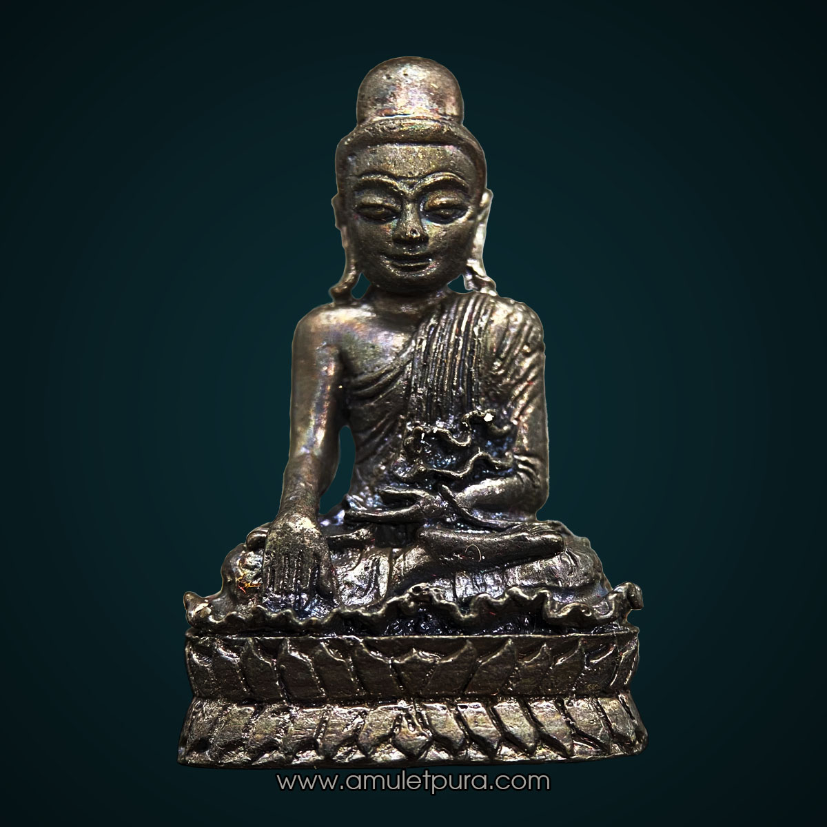 พระกริ่งจุฬามณีฟ้าลั่น (เนื้อระฆังผสมแร่เงิน อุดผงฝังตะกรุดเงิน) ครูบาอินแก้ว วัดดอนมูล จ.ตาก(มีโค้ด)