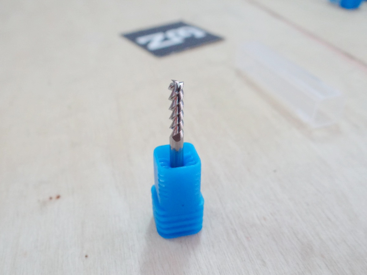 3-Flute Carbide Drill 3.175x3.175x12mm 38L HRC55 Square Flatted End Mill, Shank 3.175MM