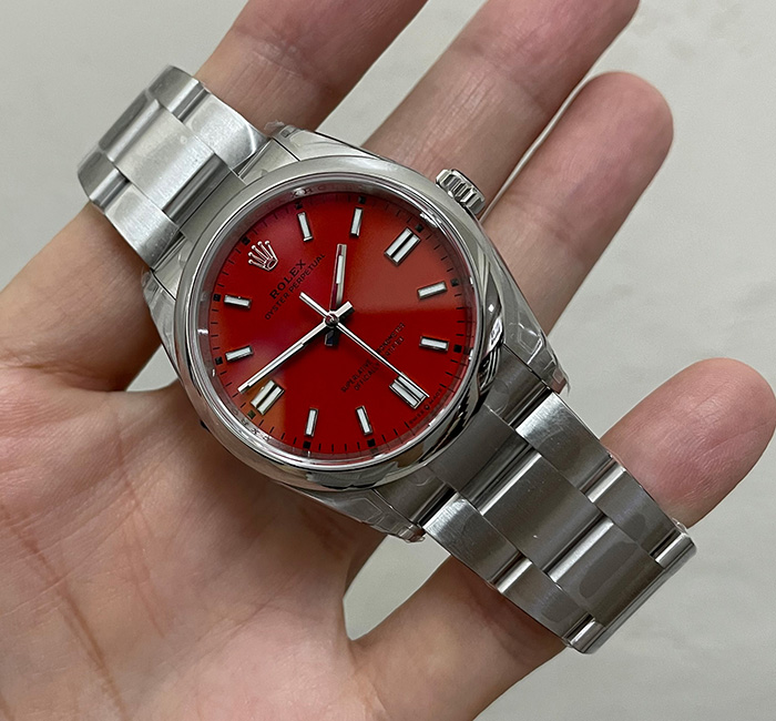 ROLEX OP36 CORAL RED 36 MM. VSF