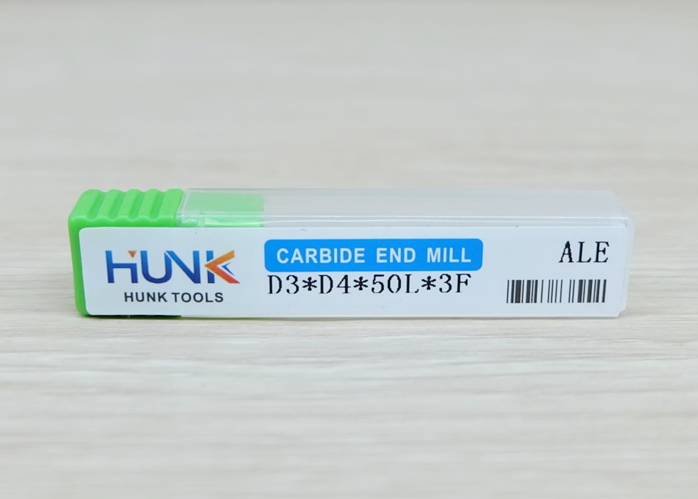 3-Flute DLC Coating 3x9x4mm 50L HRC60 High Efficiency End Mill, Shank 4MM