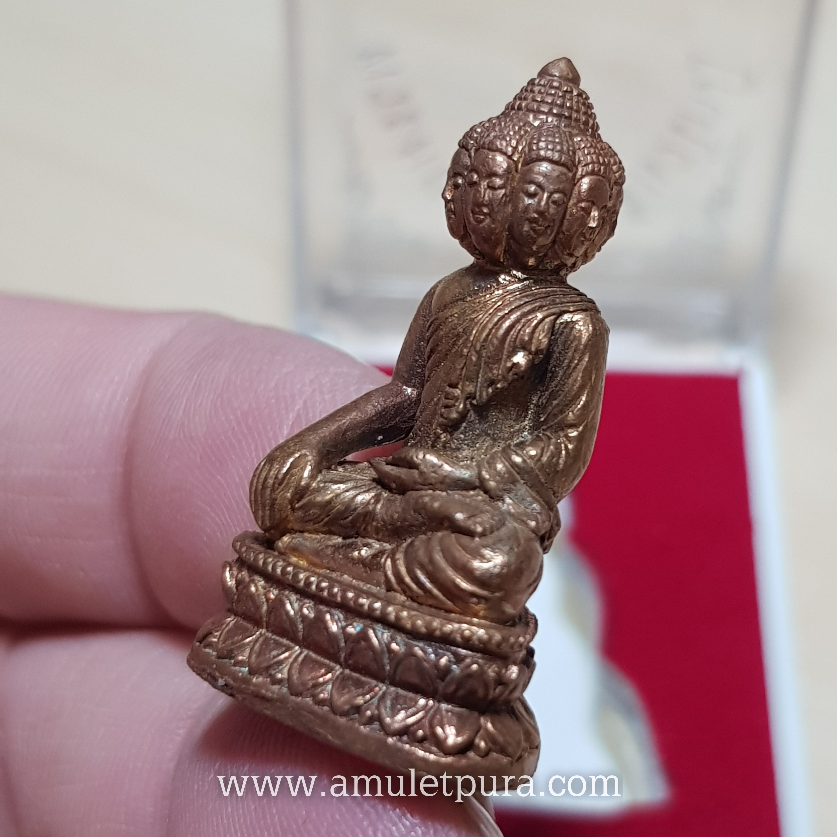 พระมหาเศรษฐีนวโกฎิ เนื้อทองแดง ปี53 หลวงปู่จอม วัดบ้านดอนดู่ จ.อำนาจเจริญ (ตอกโค้ดใต้ฐาน)