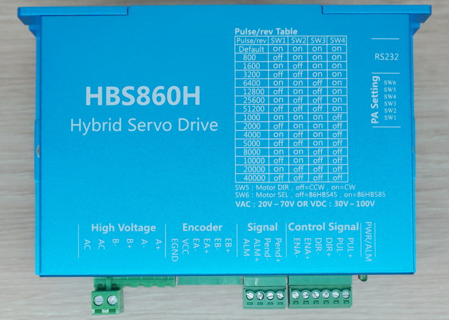 Hybrid Closed-Loop Stepper Motor (Nema34) 86HBS120 แรงบิด 12N.m 5.6A Shaft 14mm + HBS860H Driver