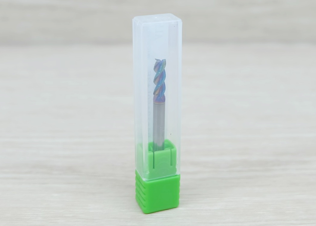 3-Flute DLC Coating 4x12x4mm 50L HRC60 High Efficiency End Mill, Shank 4MM