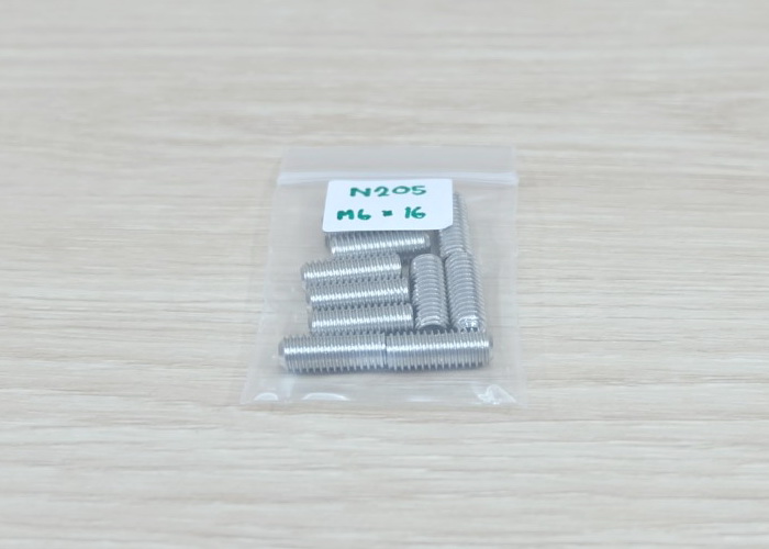 M6x16 สกรูตัวหนอน DIN916 Stainless steel 304 (แพ็ค20ตัว)