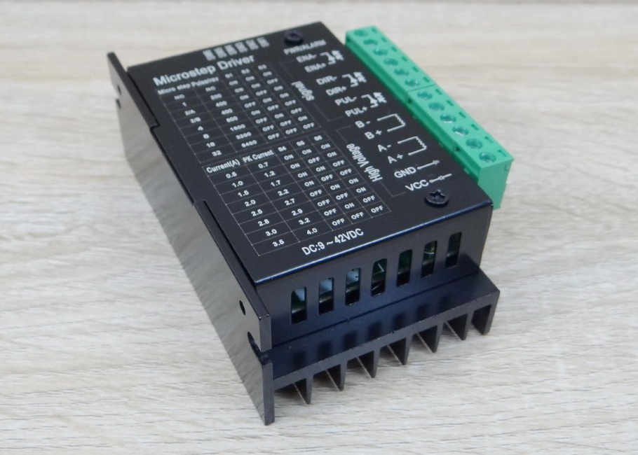 TB6600 Microstep Driver Peak 4A, 9-42 VDC [Aluminum Cover] 2-Phase